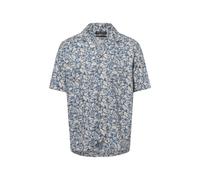 Marc O'Polo Kurzarm-Hemd mit Leinen-Anteil Herren Regular Fit Leinen blau, L