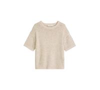 Marc O'Polo Pullover Loose Fit Kurzarm aus Baumwoll-Mix Stein Größe S