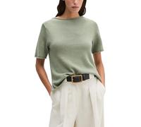 Strickpullover MARC O'POLO "aus Organic-Cotton-Leinen-Mix", Damen, Gr. S, fresh sage, Obermaterial: 52% Baumwolle, 48% Leinen, unifarben, Rundhals, Pullover Strickpullover (54713147-S) fresh sage
