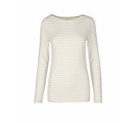 Marc O'Polo Damen Langarmshirt mit U-Boot-Ausschnitt gestreift, Mehrfarbig (Multi/Off-White), S