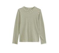 Marc O'Polo Damen Langarmshirt - Jersey T-Shirts Longsleeve, Ringelshirt, Rundhals, Baumwolle Hellgrün / XS XS Grün