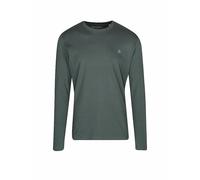 Marc O'Polo Herren Langarmshirt aus Bio-Baumwolle mit Rundhalsausschnitt, Grün (Mangrove), M