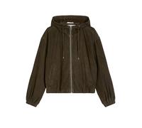 Lederjacke MARC O'POLO "aus Ziegenveloursleder", Damen, Gr. 40, mossy earth, Obermaterial: 100% Leder. Futter: 100% Baumwolle, unifarben, regular fit, Jacken (84396563-40) mossy earth