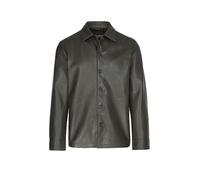 Lederjacke MARC O'POLO "aus weichem Lammleder", Herren, Gr. 50, schwarz nickle, Obermaterial: 100% Leder (Lamm); Futter: 100% Baumwolle, unifarben, regular fit, Manschette, Jacken (21747706-50) schwar