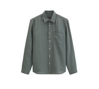 Leinenhemd MARC O'POLO, Herren, Gr. M, N-Gr, skipping stone, Web, Obermaterial: 100% Leinen, Manschette, Hemden, im klassisch cleanen Look (48329106-M) skipping stone