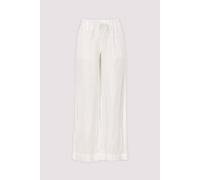 Chinohose MARC O'POLO "mit elastischem Tunnelzug-Bund", Damen, Gr. 40, Normalgrößen, weiß, Obermaterial: 100% Leinen. Futter: 100% Baumwolle, unifarben, regular fit normal, Hosen Chinohose (56804817-4