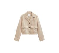Kurzjacke MARC O'POLO "mit aufgesetzten Taschen", Damen, Gr. 34, sandpaper, Obermaterial: 100% Leinen, unifarben, regular fit, normaler Saum, Jacken Kurzjacke (96076155-34) sandpaper