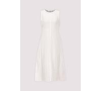 Midikleid MARC O'POLO "mit nahtfeinem Reißverschluss", Damen, Gr. 38, Normalgrößen, weiß, Obermaterial: 100% Leinen. Futter: 100% Baumwolle, unifarben, weit wadenlang, Rundhals, normaler Saum, Kleider