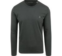 Longsleeve aus Baumwolle mit Label-Print XXL men Oliv