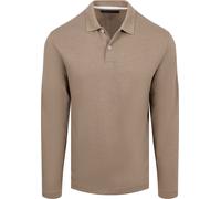 Langarm-Poloshirt MARC O'POLO "aus Baumwoll-Leinen-Mix", Herren, Gr. XL, charleston gray, Obermaterial: 80% Baumwolle, 20% Leinen, unifarben, regular fit, Shirts (87857460-XL) charleston gray