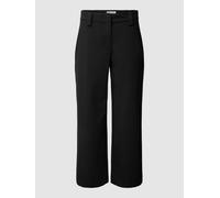 Marc O'Polo Loose Fit Stoffhose aus Bio-Baumwoll-Interlock-Jersey in verkürzter Passform in Black, Größe 36