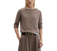 Marc O'Polo Regular Fit Strickpullover aus reiner Baumwolle in Taupe, Größe S