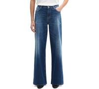 Weite Jeans MARC O'POLO "aus Cashmere Touch Denim", Damen, Gr. 31, Länge 32, dunkelblau, Obermaterial: 92% Baumwolle, 6% Elastomultiester, 2% Elasthan, unifarben, normal, Jeans (36407142-31) dunkelbla