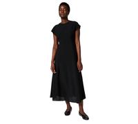 Midikleid MARC O'POLO "aus LENZING™ ECOVERO™", Damen, Gr. 38, Normalgrößen, schwarz (m990), Obermaterial: 83% Viskose, 17% Polyamid, unifarben, wadenlang, Kleider Midikleid (15747108-38) m990