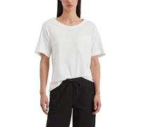 T-Shirt MARC O'POLO "mit aufgesetzter Satin-Tasche", Damen, Gr. M, weiß, Obermaterial: 100% Baumwolle, unifarben, Basic, loose fit, Rundhals, Kurzarm normaler Saum, Shirts (99136859-M) weiß