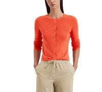 Cardigan MARC O'POLO, Damen, Gr. XL, rot (burnt rot), Strick, Obermaterial: 90% Baumwolle, 10% Leinen, casual, Rundhals, Langarm, Strickjacken (25964942-XL) burnt rot