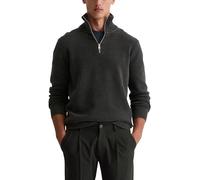 Troyer MARC O'POLO "aus feiner Chenille", Herren, Gr. S, broken graphite, Obermaterial: 74% Baumwolle, 21% Schurwolle, 5% Polyamid, unifarben, Pullover Troyer (59763522-S) broken graphite