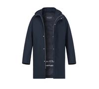 Marc O'Polo Mantel Herren Stehkragen Mikrofaser blau, 54 (XL)