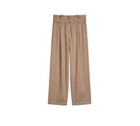 Marc O'Polo Regular Fit Weite Hose mit integriertem Gürtel in Sand, Größe 42