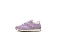 Sneaker MARC O'POLO "Maxima", Damen, Gr. 40, flieder, hellgrau, Glattleder, Nylon, Veloursleder, unifarben mit Farbeinsatz, Schuhe Sneaker, Halbschuh, Schnürschuh, Freizeitsneaker mit Memory Foam (201