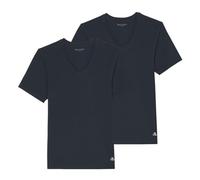 Marc O'Polo Unterziehshirts Essentials – 2er-Set, V-Ausschnitt, Kurzarm, Dunkelblau, XXL