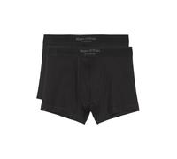 Marc O'Polo Men's Iconic Rib 2-Pack Boxer Shorts, Black, Extra Large