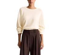 Strickpullover MARC O'POLO DENIM "mit weicher Haptik", Damen, Gr. L, beige (weiß blush), Obermaterial: 100% Schurwolle, unifarben, Rundhals, Pullover Strickpullover (40260813-L) weiß blush