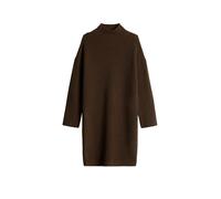 Strickkleid MARC O'POLO "aus weichem Schurwolle-Mix", Damen, Gr. L, Normalgrößen, braun (burnt coffee), Obermaterial: 80% Wolle (Schafwolle), 20% Polyamid, unifarben, loose fit knielang, Bündchen, Kle