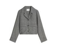 Kurzjacke MARC O'POLO "mit aufgesetzten Taschen", Damen, Gr. 38, slate grau melange, Obermaterial: 100% Leinen, unifarben, regular fit, Manschette, Jacken Kurzjacke (15032518-38) slate grau melange