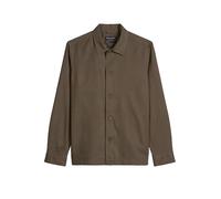 Kurzjacke MARC O'POLO "aus TENCEL™ Lyocell -Leinen-Mix", Herren, Gr. L, schwarz nickle, Obermaterial: 52% Lyocell, 26% Leinen, 22% Baumwolle, unifarben, regular fit, Doppelmanschette, Jacken Kurzjacke