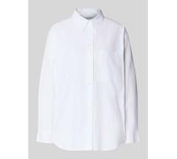 Marc O'Polo Oversized Hemdbluse aus reiner Baumwolle in Weiss, Größe 46