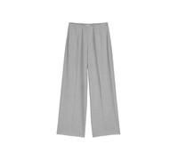 Chinohose MARC O'POLO "aus Flanell-Twill", Damen, Gr. 40, Normalgrößen, grau granite melange, Obermaterial: 63% Polyester, 34% Viskose, 3% Elasthan, unifarben, casual, regular fit knöchelfrei, Hosen (