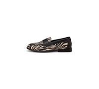 Loafer MARC O'POLO "in Zebrafell-Optik", Damen, Gr. 38, schwarz-weiß (schwarz), Obermaterial: 100% Polyester, bedruckt, Schuhe Loafer (10625062-38) schwarz