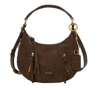 Marc O'Polo Schultertasche aus weichem Veloursleder dunkelbraun, OSO