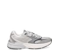 Sneaker MARC O'POLO "Percy", Herren, Gr. 43, grau kombiniert, Glattleder, Mesh, Veloursleder, Schuhe Sneaker, Schnürschuh, Freizeitschuh, Halbschuh mit Wechselfußbett (49904760-43) grau kombiniert