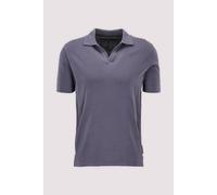 Poloshirt MARC O'POLO "aus Baumwoll-Leinen-Mix", Herren, Gr. XXL, grau (faded blau), Obermaterial: 80% Baumwolle, 20% Leinen, unifarben, regular fit, Shirts (38166405-XXL) faded blau