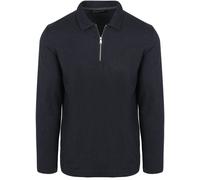 Marc O'Polo Polo Langarm Half-Zip Navy - Größe L Dunkelblau L