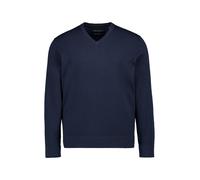 Marc O'Polo Polo Pullover Herren Regular Fit V-Ausschnitt Wolle blau, XXL