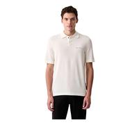Poloshirt MARC O'POLO "aus reiner Bio-Baumwolle", Herren, Gr. XXL, silky weiß, Obermaterial: 100% Baumwolle, unifarben, regular fit, Strickbündchen, Shirts (85128340-XXL) silky weiß