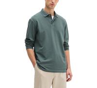 Langarm-Poloshirt MARC O'POLO, Herren, Gr. L, skipping stone, Piqué, Obermaterial: 95% Baumwolle, 5% Elasthan, regular fit normal, Shirts, Piqué regular fit aus Bio-Baumwolle mit Elasthan (93392638-L)