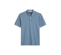 Poloshirt MARC O'POLO "aus weicher Bio-Baumwolle", Herren, Gr. S, blau (dusted blau), Obermaterial: 100% Baumwolle, unifarben, regular fit, Shirts (69385735-S) dusted blau