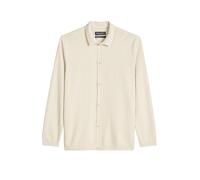 Langarmhemd MARC O'POLO "aus Bio-Baumwolle und TENCEL™ Lyocell", Herren, Gr. XL, Normalgrößen, grau silk, Obermaterial: 75% Baumwolle, 25% Lyocell, unifarben, regular fit normal, Hemden (46972312-XL)