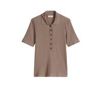 Poloshirt MARC O'POLO "mit TENCEL™ Modal", Damen, Gr. XL, chalky braun, Obermaterial: 58% Baumwolle, 38% Modal, 4% Elasthan, unifarben, slim fit, Shirts (24577259-XL) chalky braun