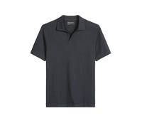 Marc O'Polo Poloshirt Baumwoll-Leinen-Mix Damen Regular Fit 80/20 Gr. L schwarz navy