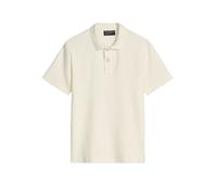 Poloshirt MARC O'POLO "mit feiner Struktur", Herren, Gr. L, silky weiß, Obermaterial: 98% Baumwolle, 2% Elasthan, unifarben, regular fit, Rippbündchen, Shirts (30685366-L) silky weiß
