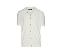 Marc O'Polo Herren Strickhemd aus Bio-Baumwolle, offwhite, Gr. S