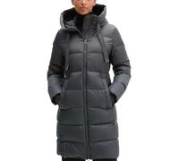 Puffer-Daunenmantel mit Kapuze regular grau 38
