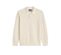 Langarm-Poloshirt MARC O'POLO "aus reiner Bio-Baumwolle", Herren, Gr. XXL, beige (grau silk), Obermaterial: 100% Baumwolle, unifarben, regular fit, Rippbündchen, Shirts (45128704-XXL) grau silk