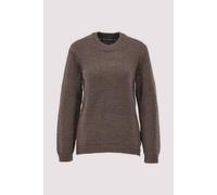 Marc O'Polo Regular Fit Strickpullover aus Baumwoll-Mix in Dunkelbraun, Größe XXXL