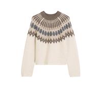 Pullover, longsleeve, round-neck, fair isle FAIR ISLE / WHITE COTTON L FAIR ISLE / WHITE COTTON